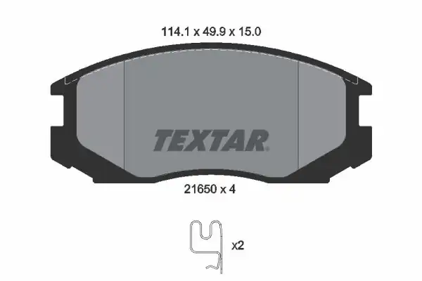 TEXTAR 2165001 | Fren Balatası Colt Lancer 88 96 Ön