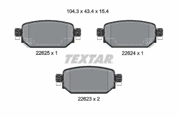 TEXTAR 2262301 | Fren Balatası Mazda 3 13 19 Cx 3 15 Arka