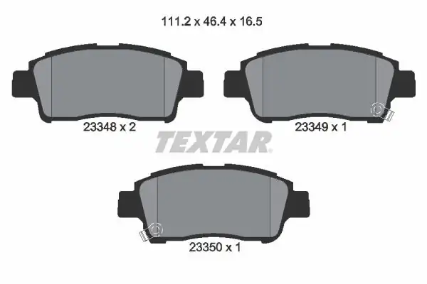 TEXTAR 2334803 | Fren Balatası Yaris 1 0 1 4 01 05 Ön
