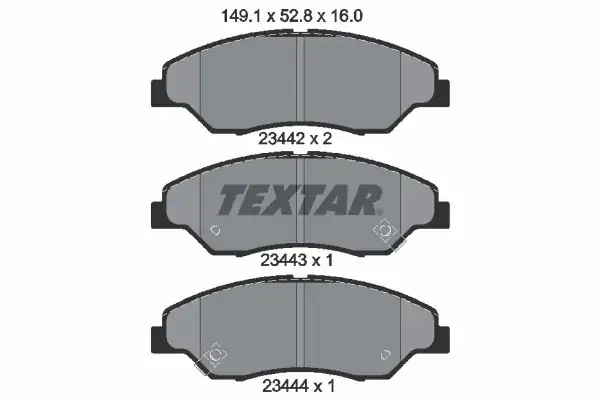 TEXTAR 2344201 | Fren Balatası Sportage 2 0 99 03 Ön
