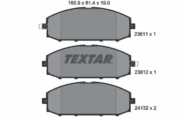TEXTAR 2361101 | Fren Balatası Patrol 98 02 Ön
