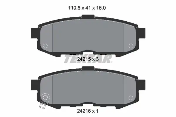 TEXTAR 2421501 | Fren Balatası Mazda Mpv 02 06 Arka