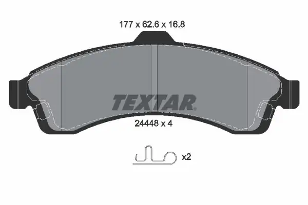 TEXTAR 2444801 | Fren Balatası Chevrolet Traılblazer / Saab 9-7X Ön