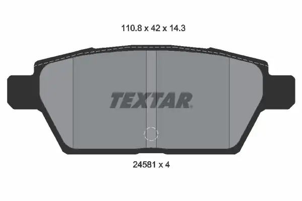 TEXTAR 2458102 | Fren Balatası Mazda 6 2 3 02 07 Arka