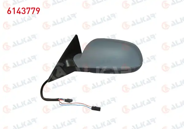 ALKAR 6143779 | Dış Dikiz Aynası Sol Astarlı Katlanır Isıtmalı Elektrikli Sinyalli 12 Pin Audi A5 2009-2017