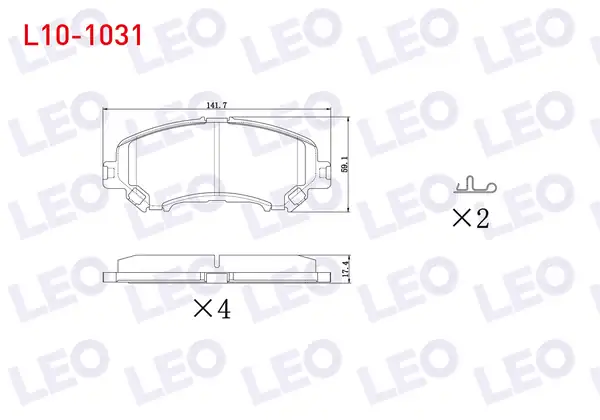LEO L10-1031 | Fren Balata Ön Nissan Qashqai 2014 X Traıl 2013 Renault Kadjar 2015 Megane IV 2016 Talisman 2015