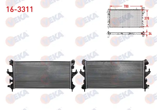 VEKA 16-3311 | Su Radyatörü Mekanik Fiat Ducato 250 2 2 Mjt M T İntercooler Bağlantısı Kalın 2006 2014