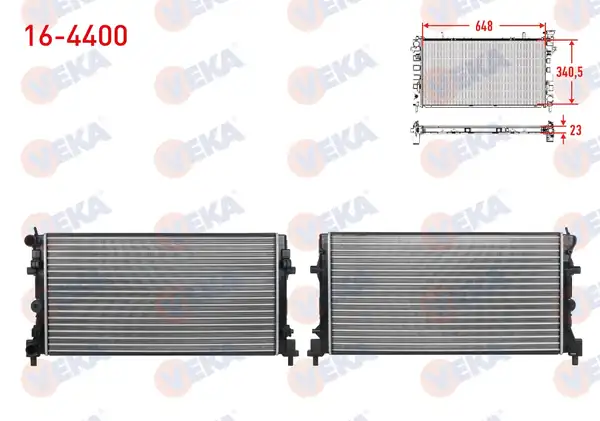 VEKA 164400 | Radyatör Polo 6r 6c Ibiza IV Toledo Fabia Rapid 1 0 1 6 TDI 07 22