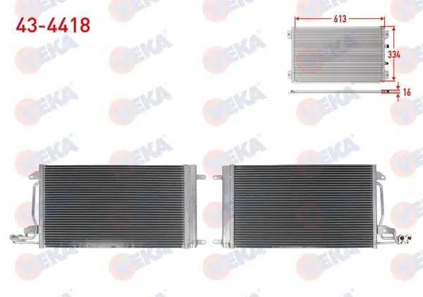 VEKA 434418 | Klima Radyatörü VW Polo 6r 6c 09 17 Ibiza 10 17 Toledo 12 19