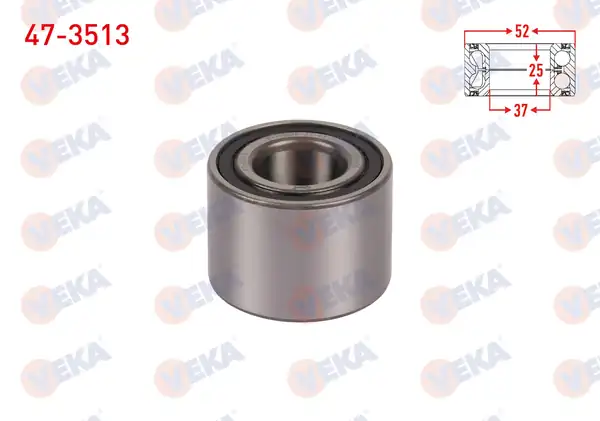 VEKA 47-3513 | Teker Rulmanı Arka 106 205 206 206 306 C2 C3 Saxo Xsara Clio Megane R11 R19 R9 Twingo