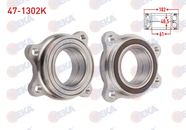 VEKA 471302K | Ön Porya Tamir Takımı Tekerlek Rulmanı Audi A4 1 4 2 0 TFSI TDI ABS li 15