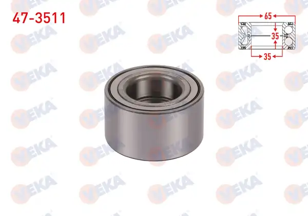VEKA 473511 | Ön Teker Rulmanı 35x65x35 Renault R9 R11 Clio İ Dacia Solenza