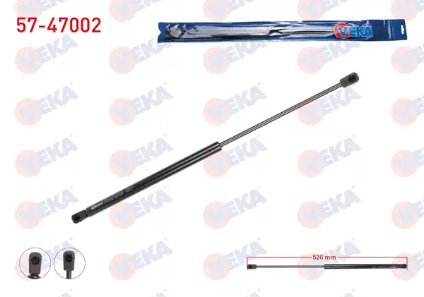 VEKA 57-47002 | Bagaj Amortisörü Dacia Logan MCV Ks 2007 2013 2 Adet