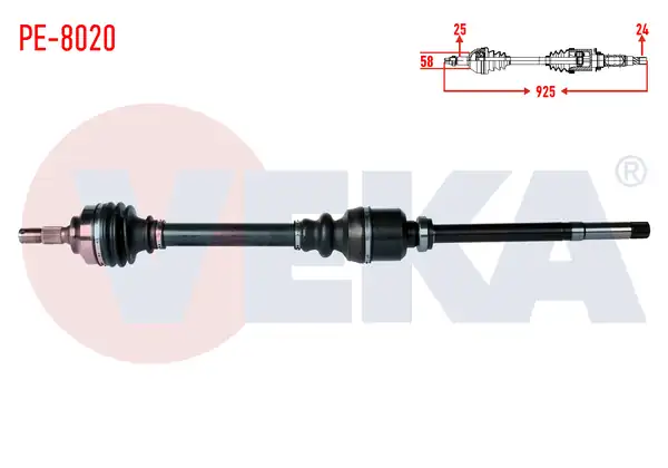Veka Pe 8020 Komple Aks Sağ Ön Peugeot Partner Tepee 1 6 Hdi 925mm 2008
