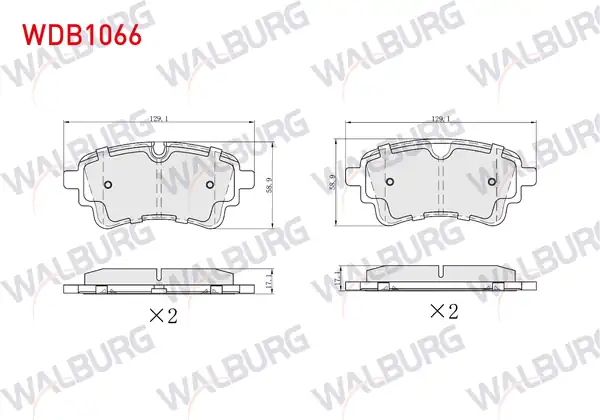 WALBURG WDB1066 | Fren Balata Arka Volkswagen Touareg 2018 Audi A6 2018 Q7 2015 Q5 2016 A8 2017