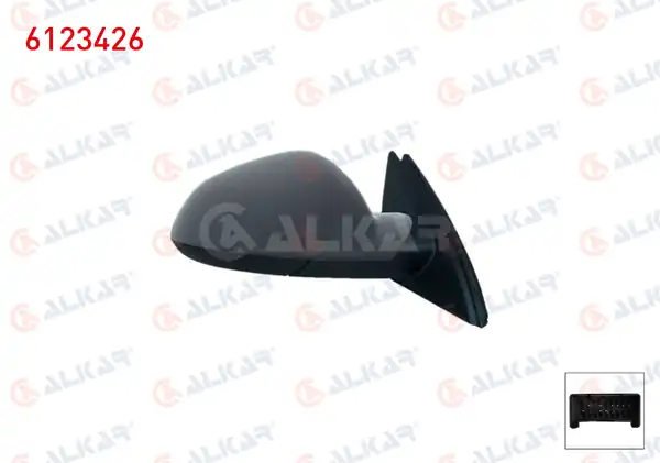 ALKAR 6123426 | Dış Dikiz Aynası Sağ Elektrikli Isıtmalı Astarlı Otomatik Katlanır 7 Pin Opel Insignia A G09 2008