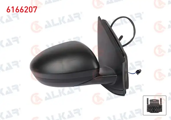 ALKAR 6166207 | Dış Dikiz Aynası Sağ Mekanik Dacia Sandero Stepway II B8_ 2021 Jogger 2022 Logan III 2021