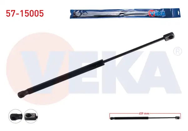 VEKA 57-15005 | Bagaj Amortisörü 459mm 380n Citroen C2 Jm 5 Kapı 2003 2009 2 Adet