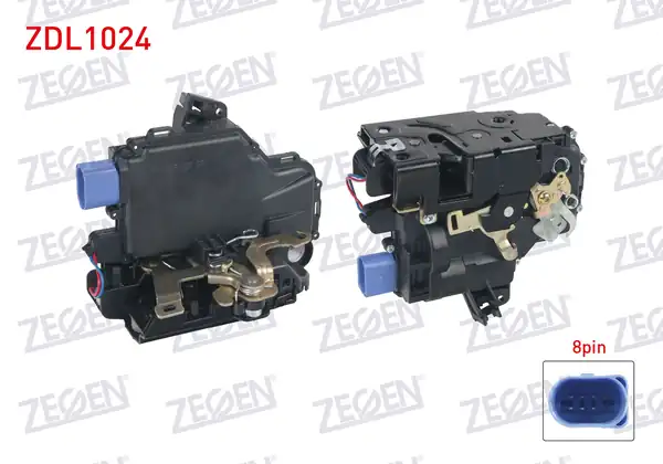 ZEGEN ZDL1024 | Kapı Kilidi Sol Ön 8 Pin Volkswagen Polo 2002 2009 Transporter V 2003 2012 Skoda Fabia 1999 2007 Seat Ibiza III 1999 2002