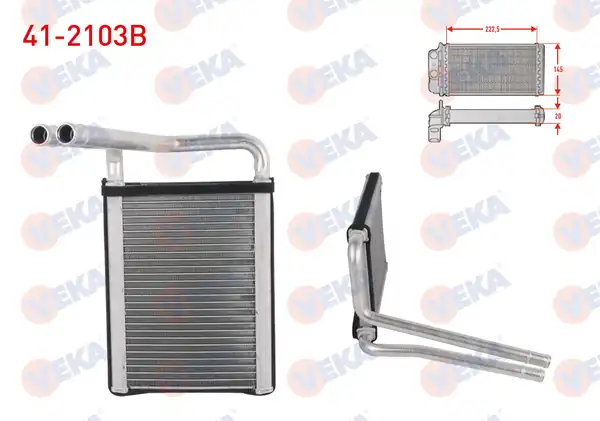 VEKA 41-2103B | Kalorifer Radyatörü Brazing Hyundai Accent Era 1 5 CRDI 2006 2012