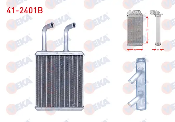 VEKA 41-2401B | Kalorifer Radyatörü Brazing Kia Pregıo Tb 2 7 D 1997 2002
