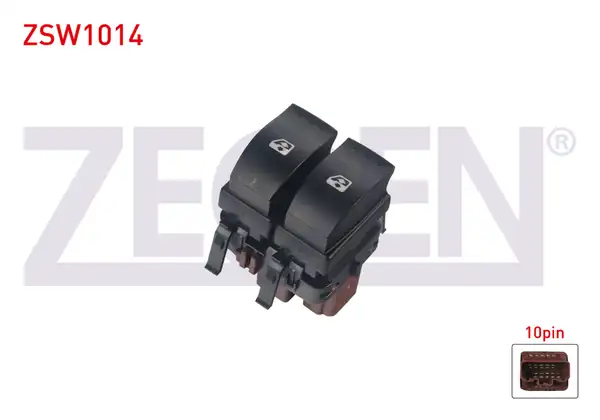 ZEGEN ZSW1014 | Cam Açma Anahtarı Çiftli Turuncu Işık 10 Pin Renault Laguna II III 2001 Megane II 2002 2008