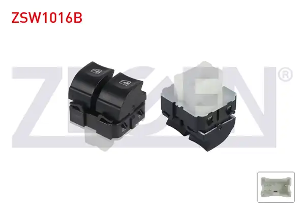 ZEGEN ZSW1016B | Cam Açma Anahtarı Çiftli Beyaz Soketli Beyaz Işık Tek Otomatik Kaldırma