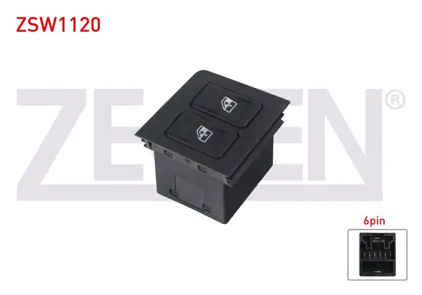 ZEGEN ZSW1120 | Cam Açma Anahtarı Çiftli 6 Pin Fiat Uno 70 1994 2000
