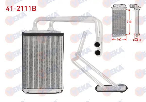 VEKA 41-2111B | Kalorifer Radyatörü Brazing Hyundai Elantra 1 6i 2001 2007