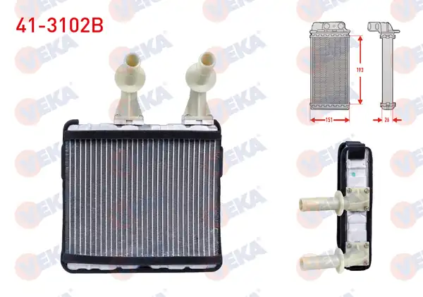 VEKA 41-3102B | Kalorifer Radyatörü Brazing Nissan Primera P11 1 6i 16v 1996 2001