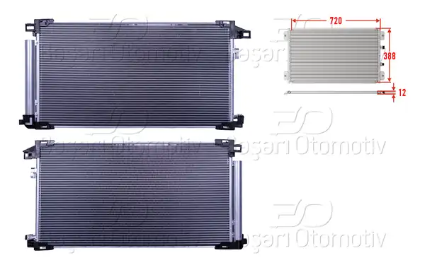 WISCO 3143518-00 | Klima Radyatörü 720x388x12 Toyota Corolla Sedan 1 8 Vvt-I Hybrid 2019 Toyota C Hr 1 8 Hybrid 2016