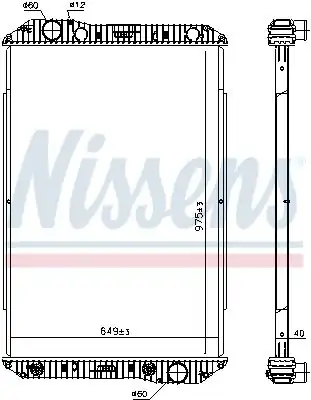 NISSENS 625710 | Motor Su Radyatörü Cercevesiz Mercedes Axor 457 1840