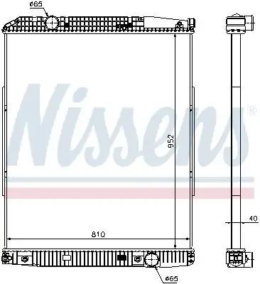 NISSENS 626490 | Motor Su Radyatörü Cercevesiz Mercedes Actros 96 952mm