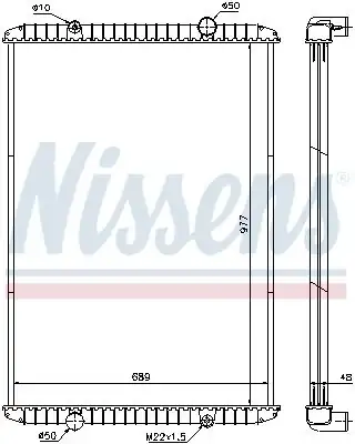 NISSENS 637750 | Motor Su Radyatörü Renault Trucks Magnum Cercevesiz M-T 2000 Sonrası