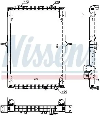 NISSENS 63786 | Motor Su Radyatörü Çerçeveli Renault Kerax 370 410 440 450 460 500 520 05 Dxi11