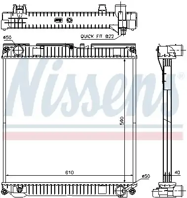 NISSENS 67224A | Motor Su Radyatörü Man Tgl 12 180 D0834 05 Cercevesiz
