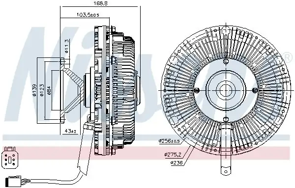 NISSENS 86243 | Fan Göbeği Pervaneli Elektrikli Scania L P G R S Seri Dc13 Dc16