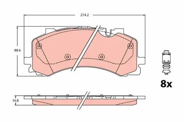 TRW GDB2235 | Ön Fren Balatası VW Touareg 18 Audi A6 19 A7 19 Q7 16 Q8 19 2557288