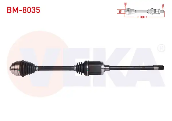 Veka Bm 8035 Komple Aks Sağ Ön Bmw X3 F25 2 0 D Xdrive A T M T Uzunluk 880 mm 2010
