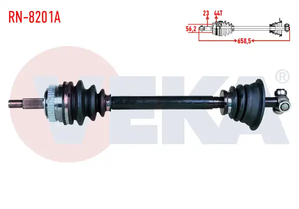 Veka RN 8201a Komple Aks Sol Ön Renault Scenic İ Ja 1 6i 16v M T ABS li 44 Dış Uzunluk 658 50mm 1999 2003