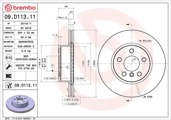 BREMBO 09D11311-2 | Fren Diski Ön Bmw G42 G20 19 2 Adet