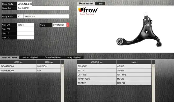 FROW ALTTAKIM 5541206040 | Salıncak Sağ Hyundai İ30 14