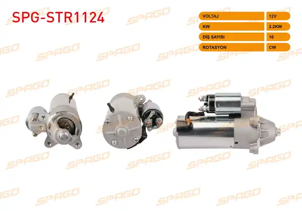SPAGO Spg Str1124 Marş Motoru 12v 2 2kw 10 Dış Cw Str5600 Escort Focus C Max Connect 1 8 TDCI
