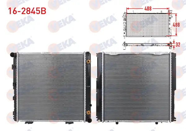 VEKA 16-2845B | Su Radyatörü Brazing Mercedes E Serisi W124 E 200 A T Ac 1993 1995