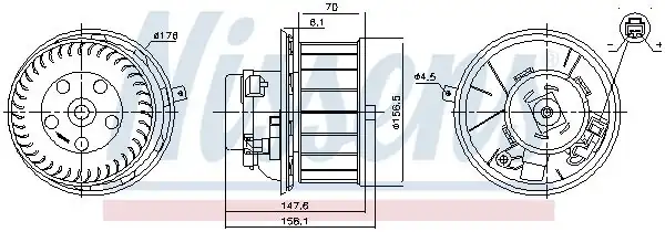 NISSENS 87643 | Kalorifer Motoru Ford Cargo 1846 1833 4142
