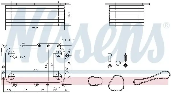 NISSENS 91431 | Yağ Soğutucu Daf Cf Xf 410 13 Mx13 Euro 6