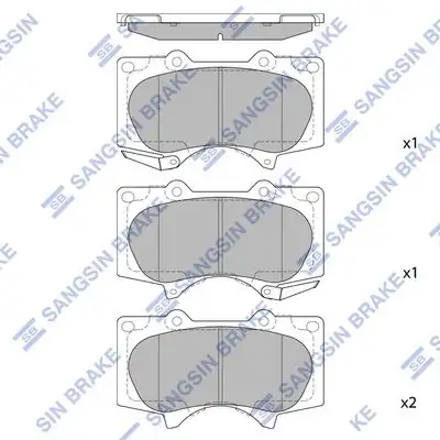 HI-Q SP2033 | Fren Balatası Ön Hilux 09 12 Land Cruiser 03 Pajero 07 12 2 4 D 2 8 D 15