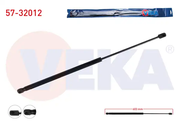 VEKA 57-32012 | Bagaj Amortisörü 603mm 240n Opel Corsa D 3 Kapı 2006 2014 2 Adet