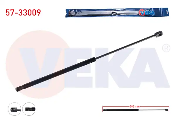 VEKA 57-33009 | Bagaj Amortisörü 585mm / 300N Peugeot 106 I (1A,1C) 5 Kapı 1991-1996 | 2 Adet