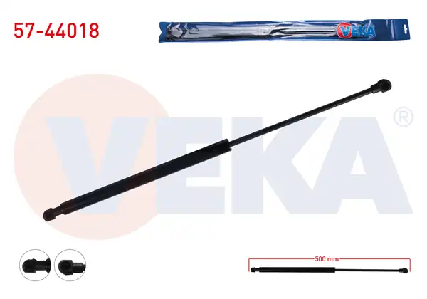 VEKA 57-44018 | Bagaj Amortisörü 500mm 480n Volkswagen Polo 6kv2 1995 2001 Seat Altea 5p1 2004 2 Adet